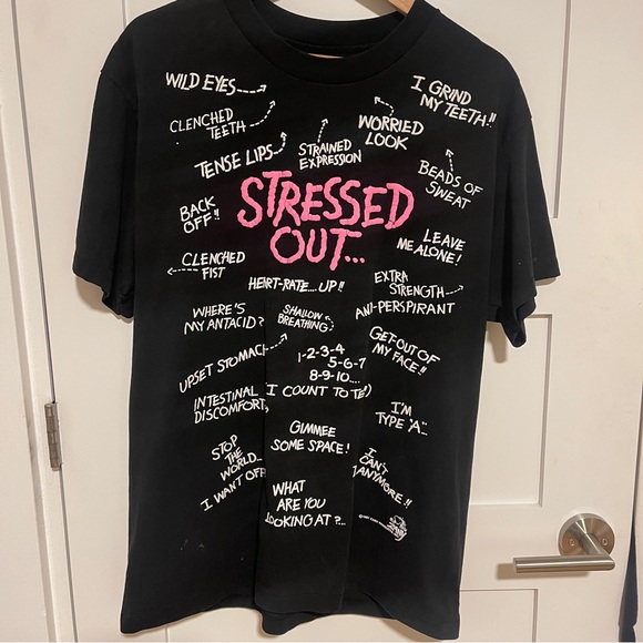 90s Vintage Stressed Graphic Tee - Picture 1 of 5